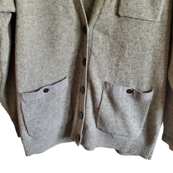 Liz Sport Lambs Wool Blend Grandpa Core Cardigan with Pockets - Picture 5 of 15